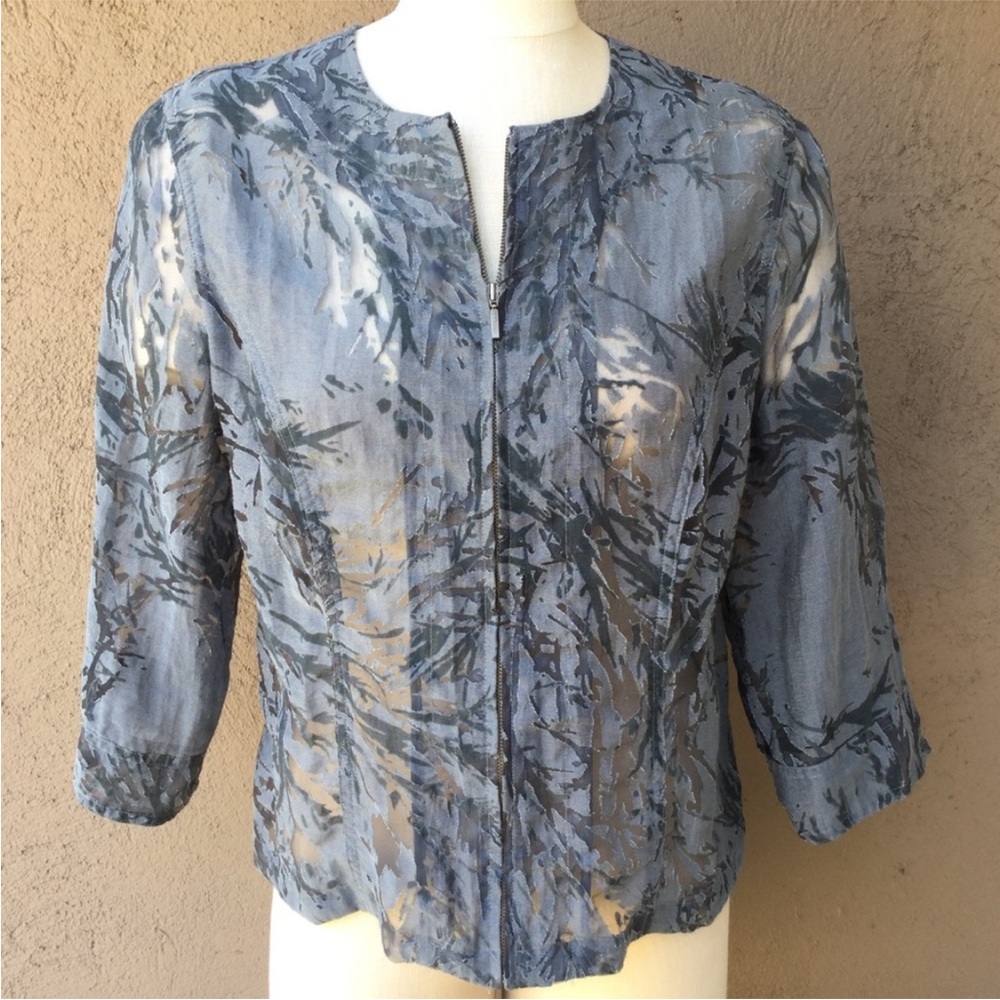 Blue Zip-Up Lightweight Jacket - image 1